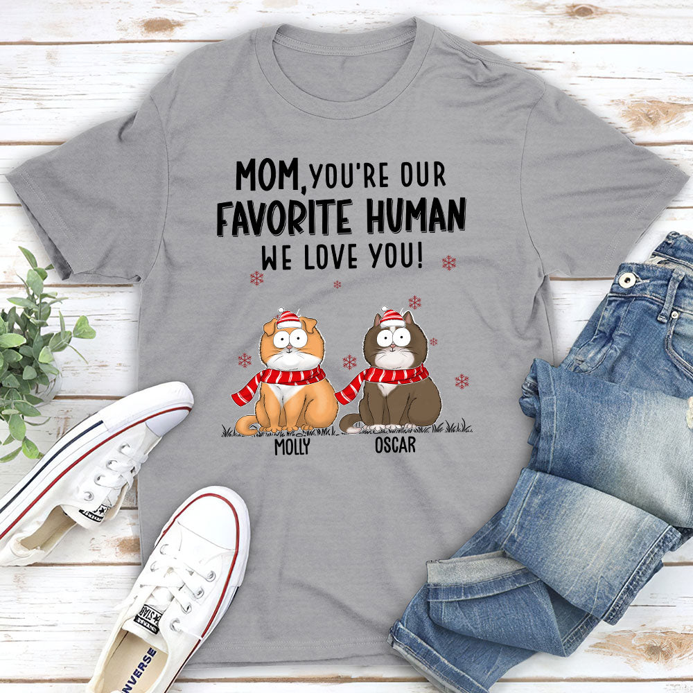 Favorite Human We Love - Personalized Custom Unisex 5.3 oz T-shirt for Pet Lovers