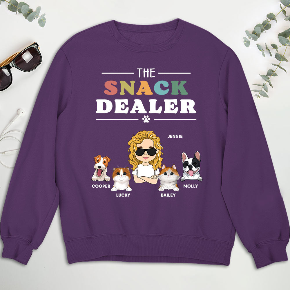 Personalized Custom Unisex 8.0 oz Pets Snack Dealer Sweatshirt - Ideal Gift for Pet Lovers