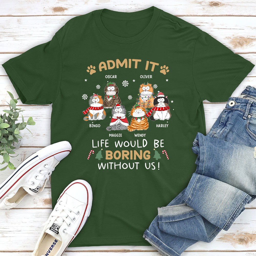 Never Get Bored - Personalized Custom Unisex 5.3 oz T-shirt for Pet Lovers