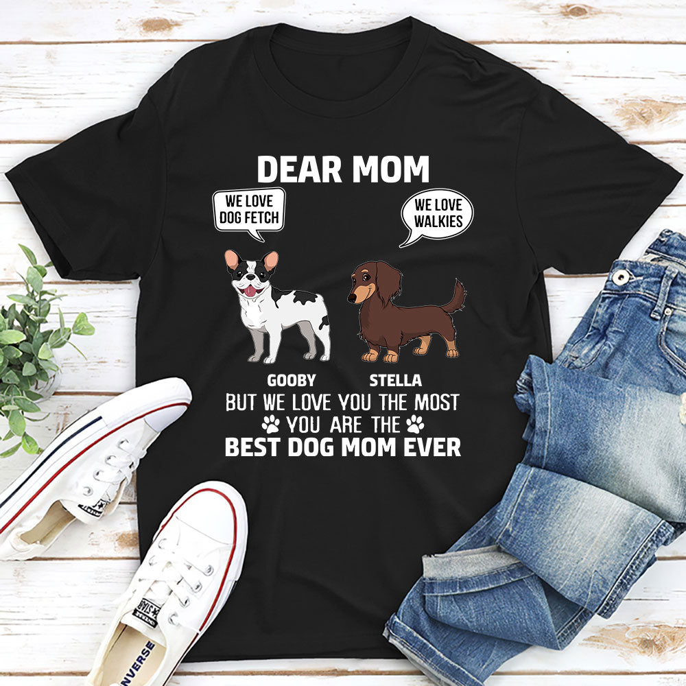 We Love You Most Dad - Personalized Custom Unisex 5.3 oz T-shirt for Pet Lovers