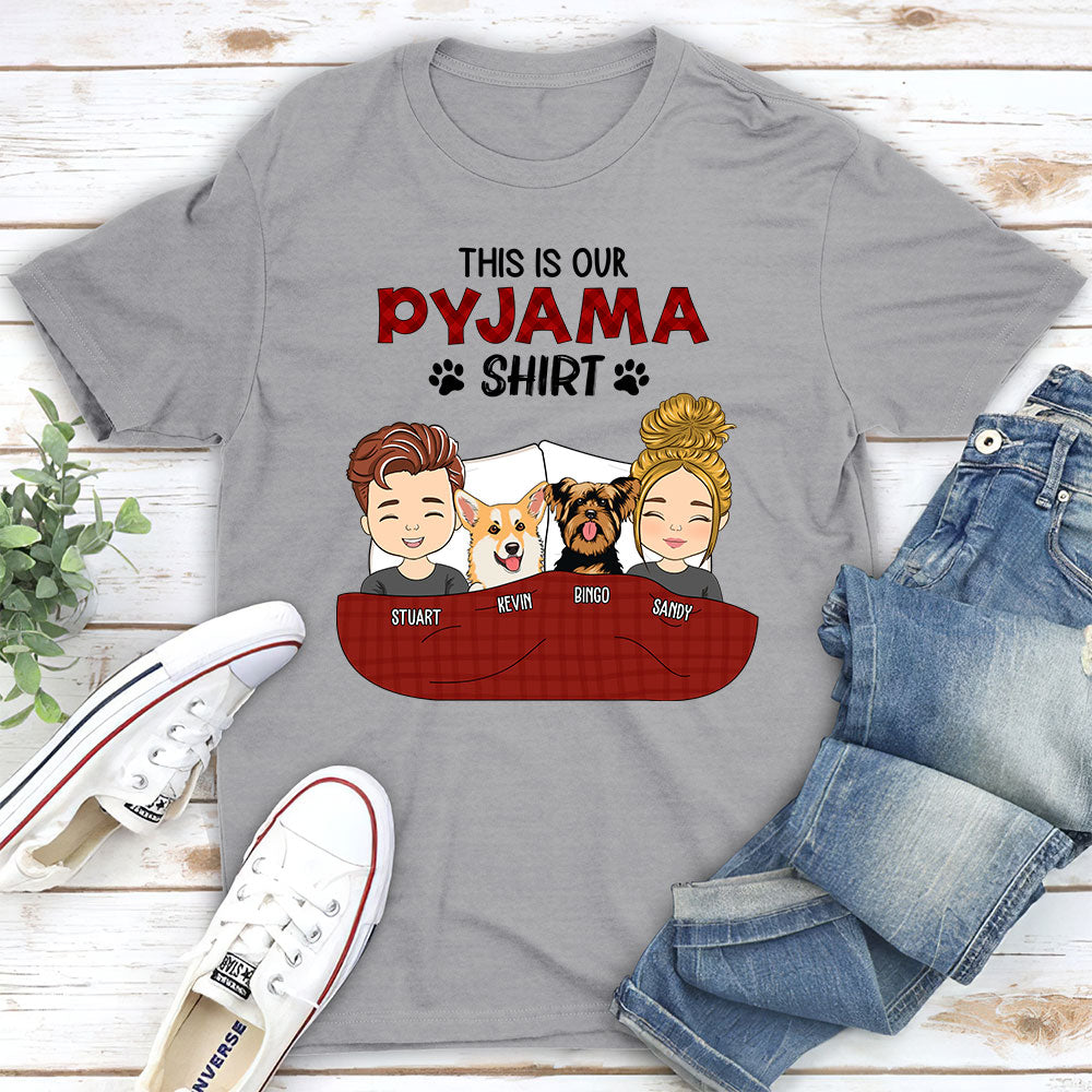 Personalized Custom Unisex Pajama Shirt Couple Version 2 - Ideal Gift for Pet Lovers