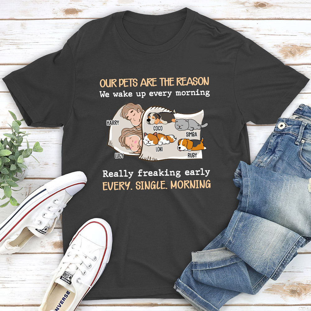My Pet Reason Couple 2 - Personalized Custom Unisex 5.3 oz T-shirt for Pet Lovers