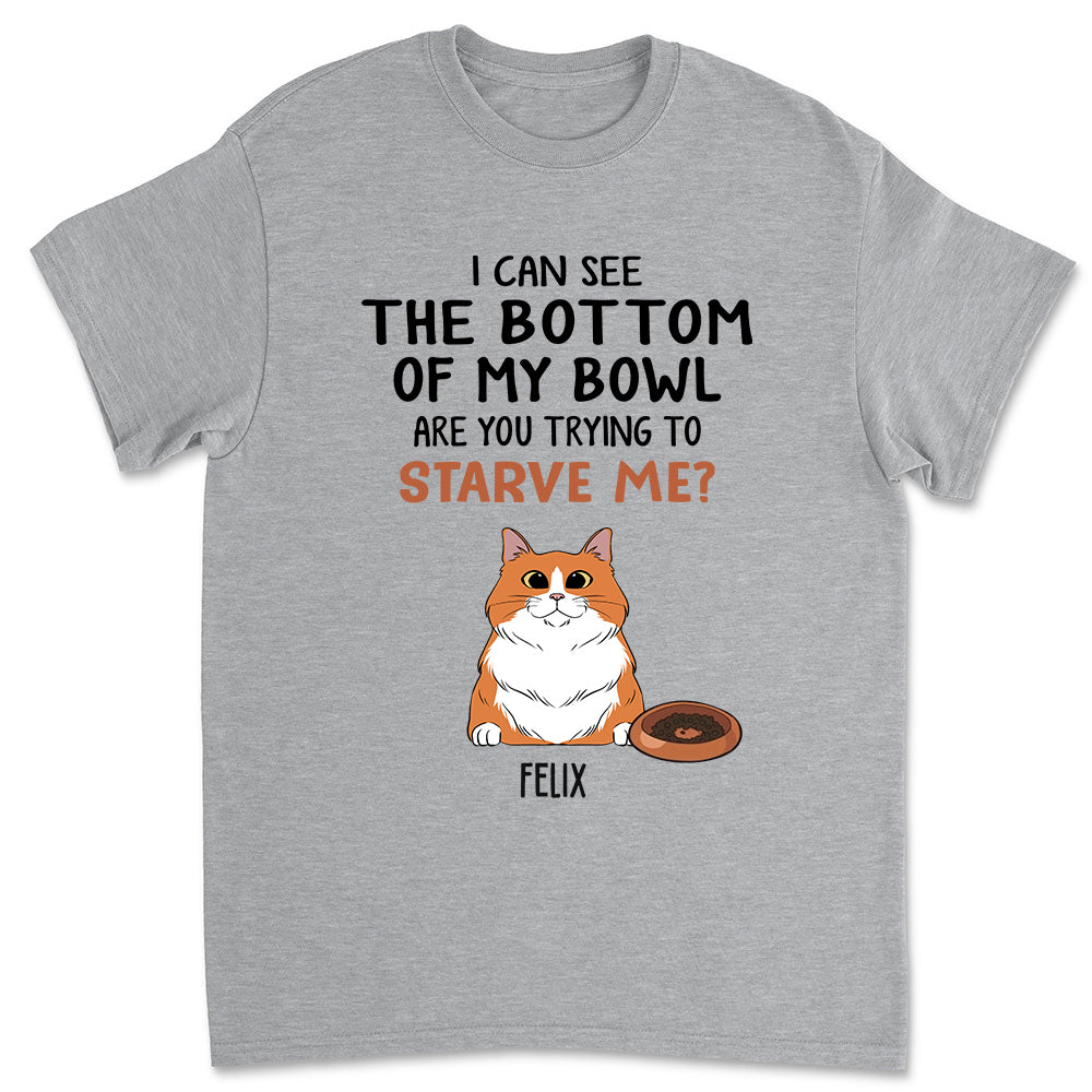 Hungry Cat - Personalized Custom Unisex 5.3 oz T-shirt for Pet Lovers