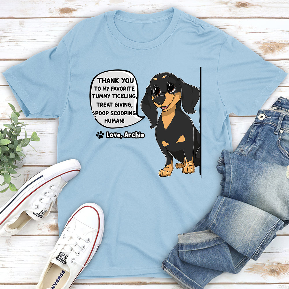 To My Human - Personalized Custom Unisex 5.3 oz T-shirt for Pet Lovers