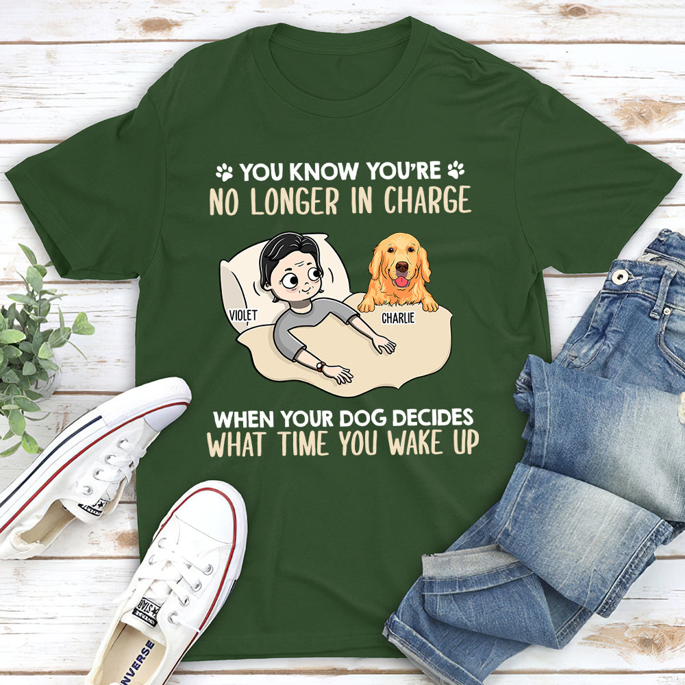 Wake Up Time - Personalized Custom Unisex 5.3 oz T-shirt for Pet Lovers