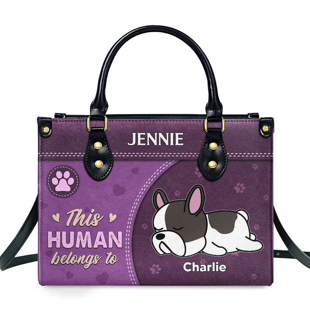 This Human Belongs To - Exquisite Personalized Custom Leather Handbag for Special Occasions