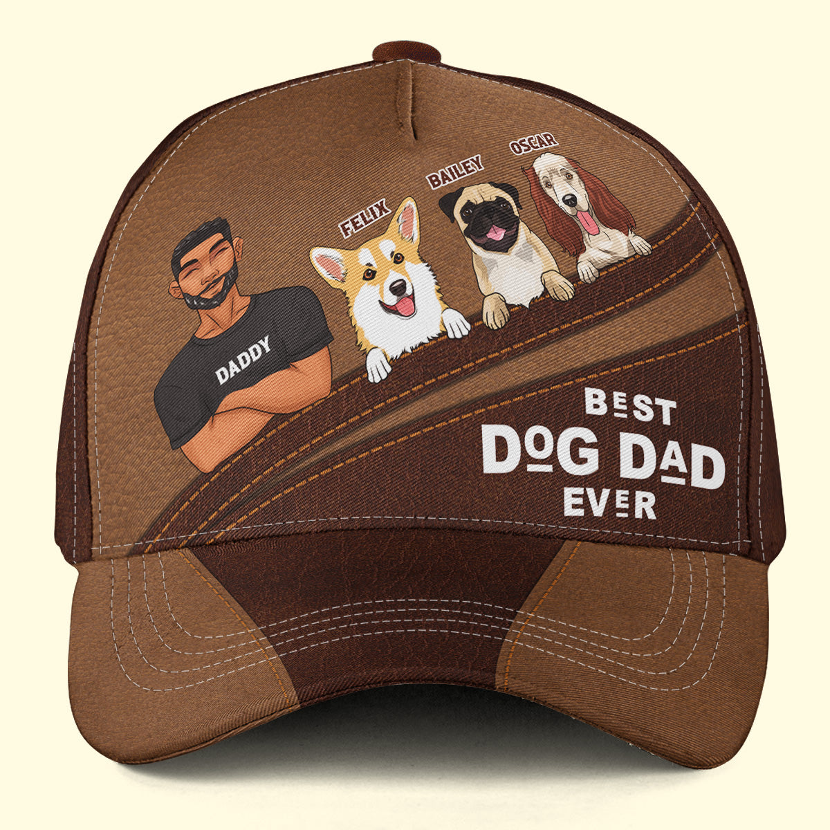 Dope Dog Dad - Personalized Custom Polyester Cap for Dog Owners