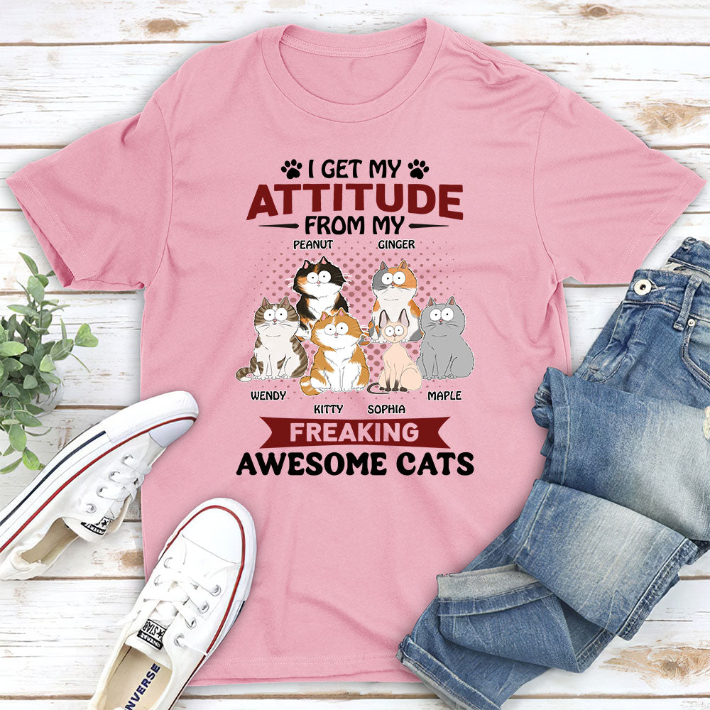 Attitude From My Cat - Stylish Personalized Custom Unisex T-shirt for Pet Lovers