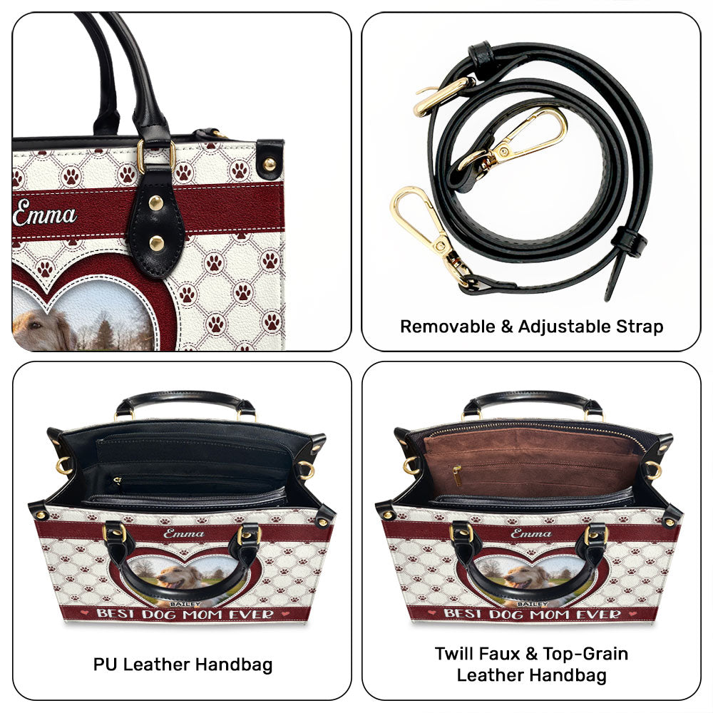Best Fur Mom Ever - Exclusive Personalized Custom Leather Handbag for All Occasions