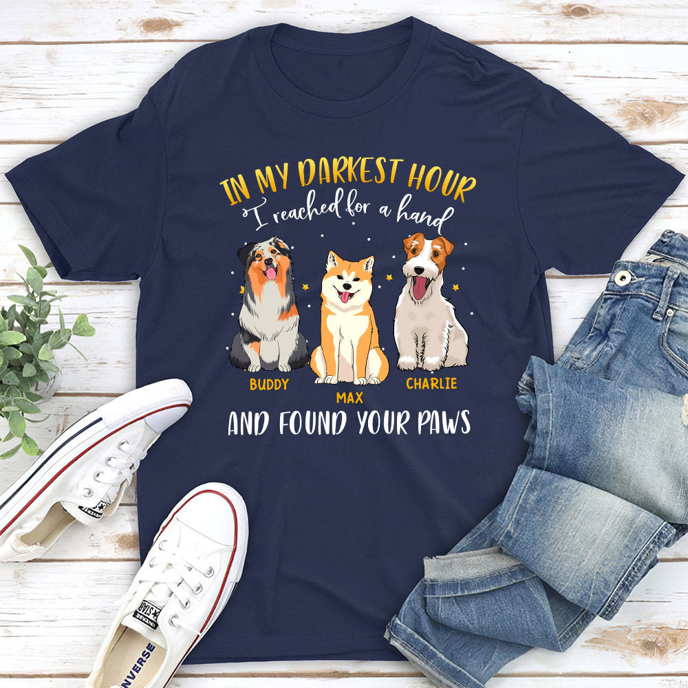 In My Darkest Hour - Personalized Custom Unisex 5.3 oz T-Shirt for Pet Lovers