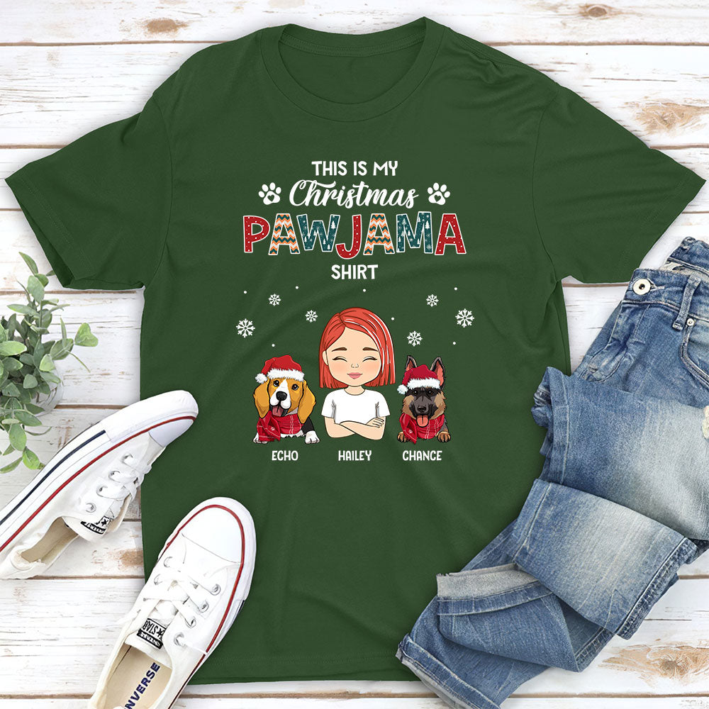 Personalized Custom Unisex Christmas Pajama T-shirt - Ideal Gift for Pet Lovers