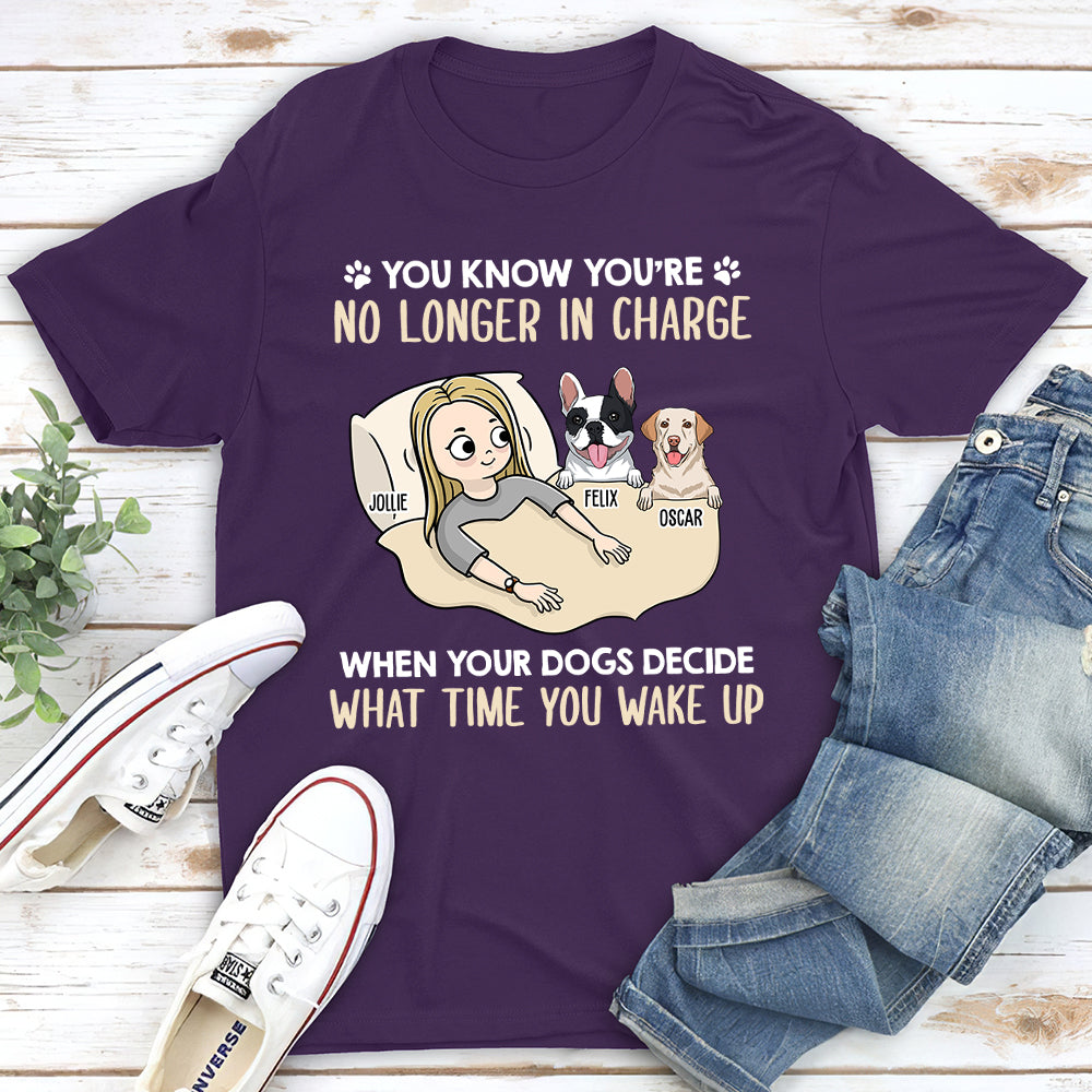 Wake Up Time - Personalized Custom Unisex 5.3 oz T-shirt for Pet Lovers