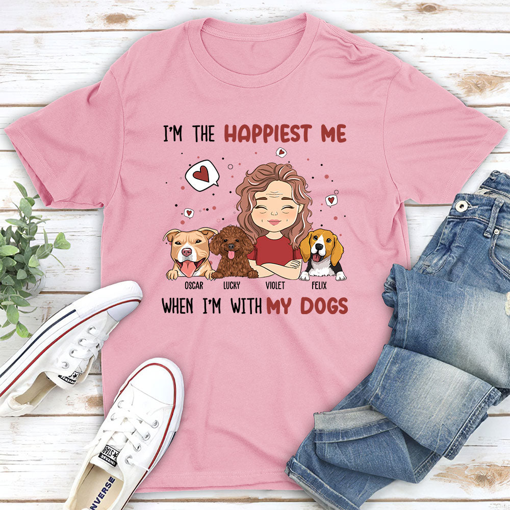 Happiest Me - Personalized Custom Unisex 5.3 oz T-shirt for Pet Lovers
