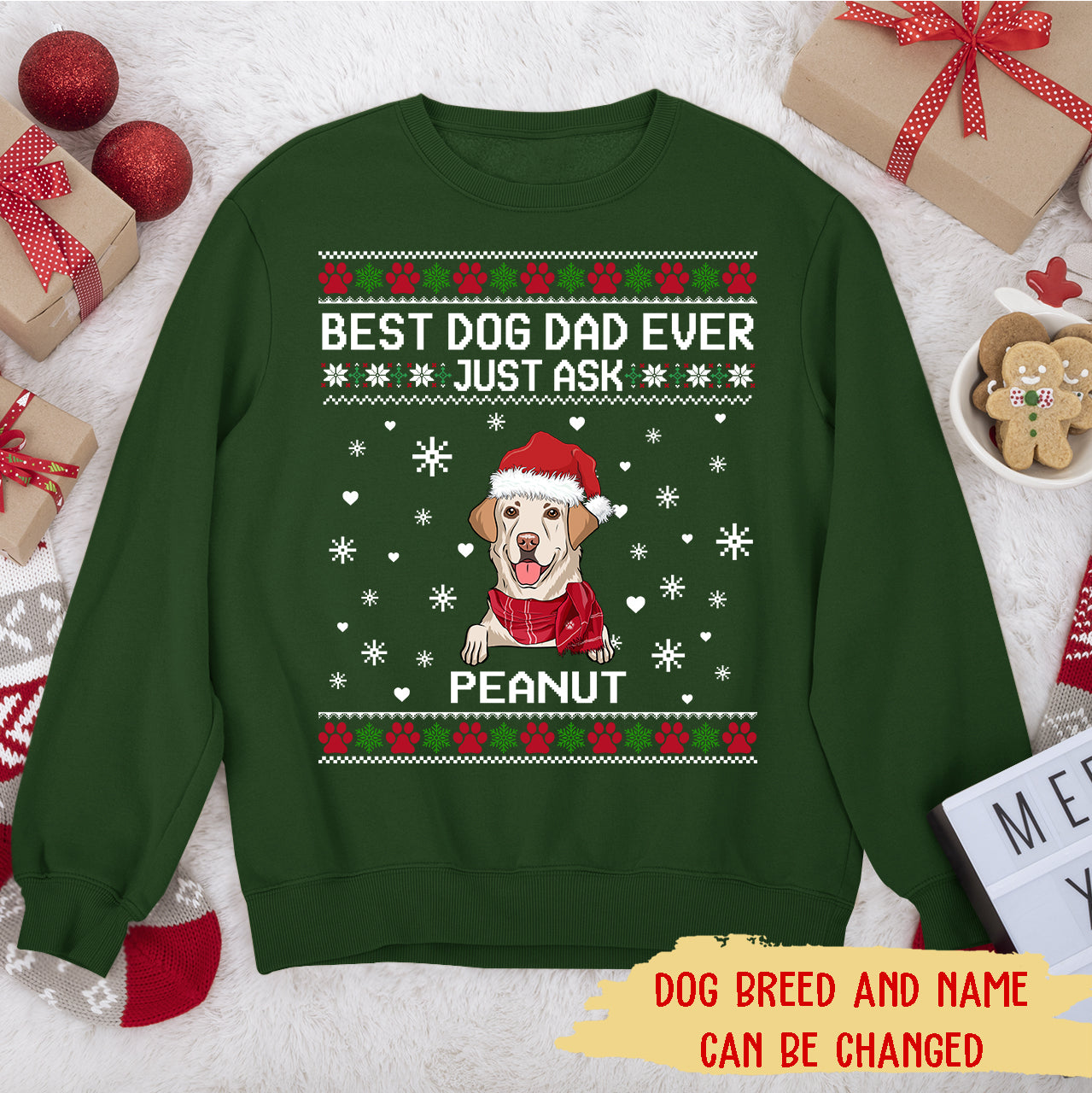 Best Dog Dad/Mom - Personalized Custom Unisex 8.0 oz Sweatshirt for Pet Lovers