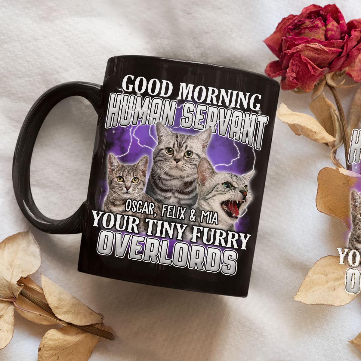 Stunning Gradient Tiny Overlords Personalized Custom Ceramic Coffee Mug - 11oz & 15oz Sizes