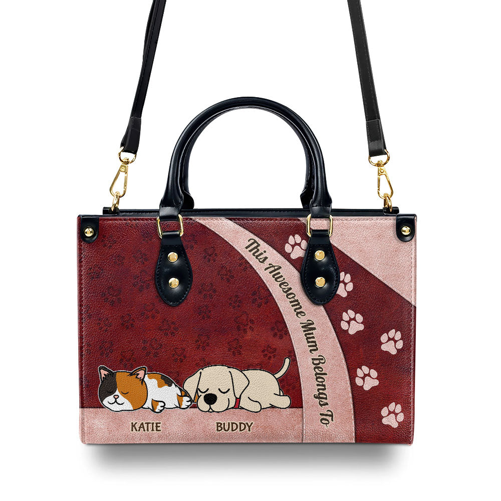 Personalized Custom Leather Handbag - The Perfect Gift for Awesome Moms