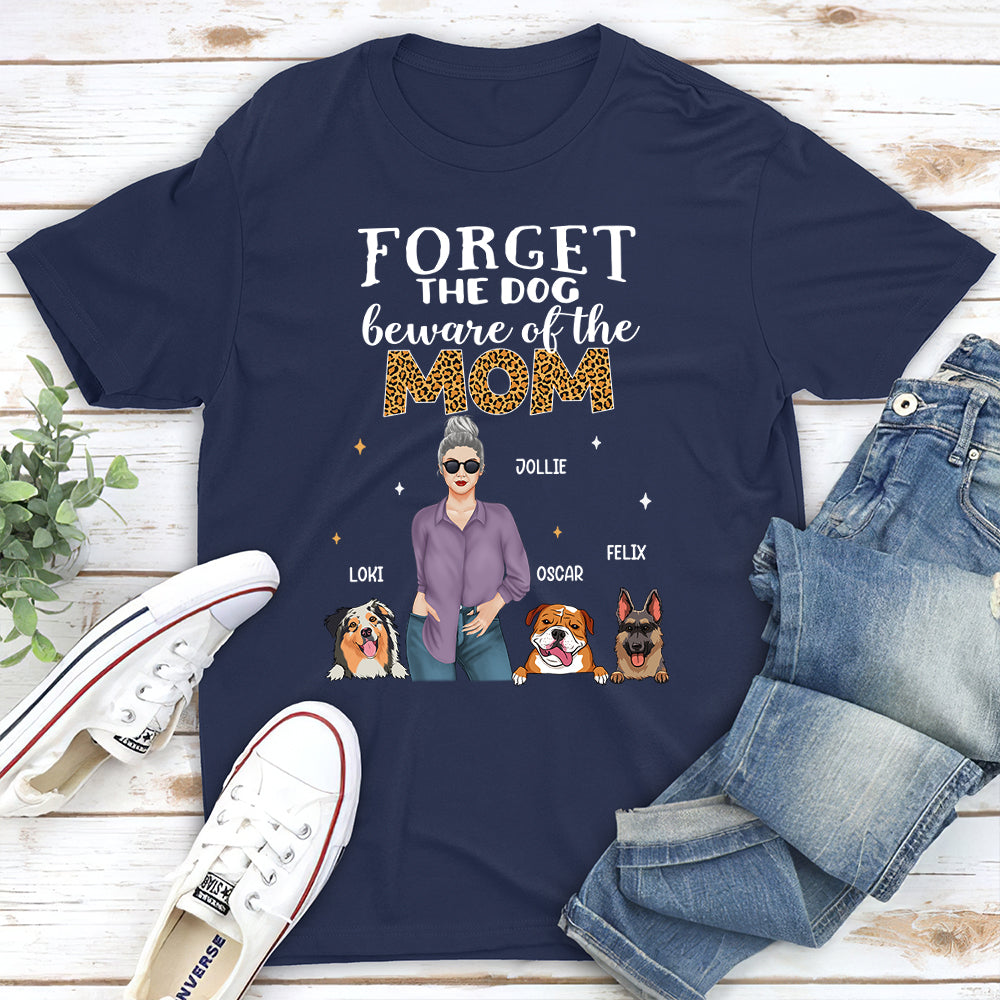 Beware Of The Mom - Personalized Custom Unisex 5.3 oz T-shirt for Pet Lovers