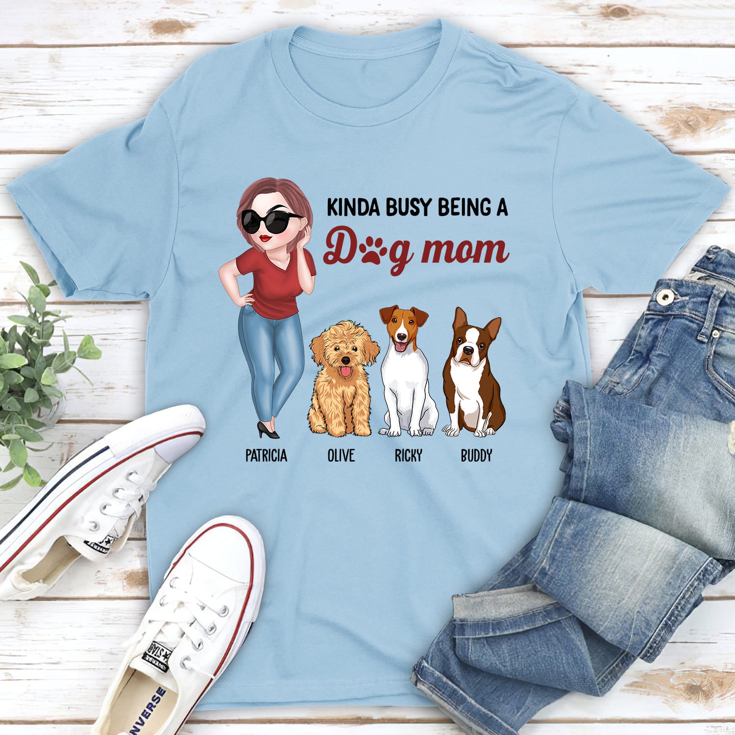 Kinda Busy - Personalized Custom Unisex 5.3 oz T-shirt for Pet Lovers