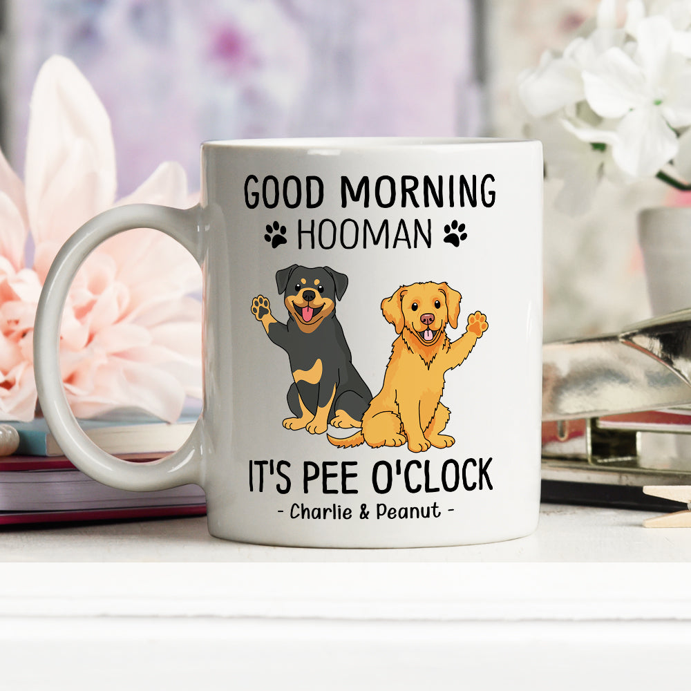 Good Morning Hooman - High - Quality Personalized Custom Ceramic Coffee Mug for Pet Lovers