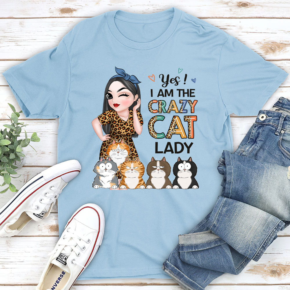 Unique Personalized Custom Unisex Crazy Cat Lady T-shirt