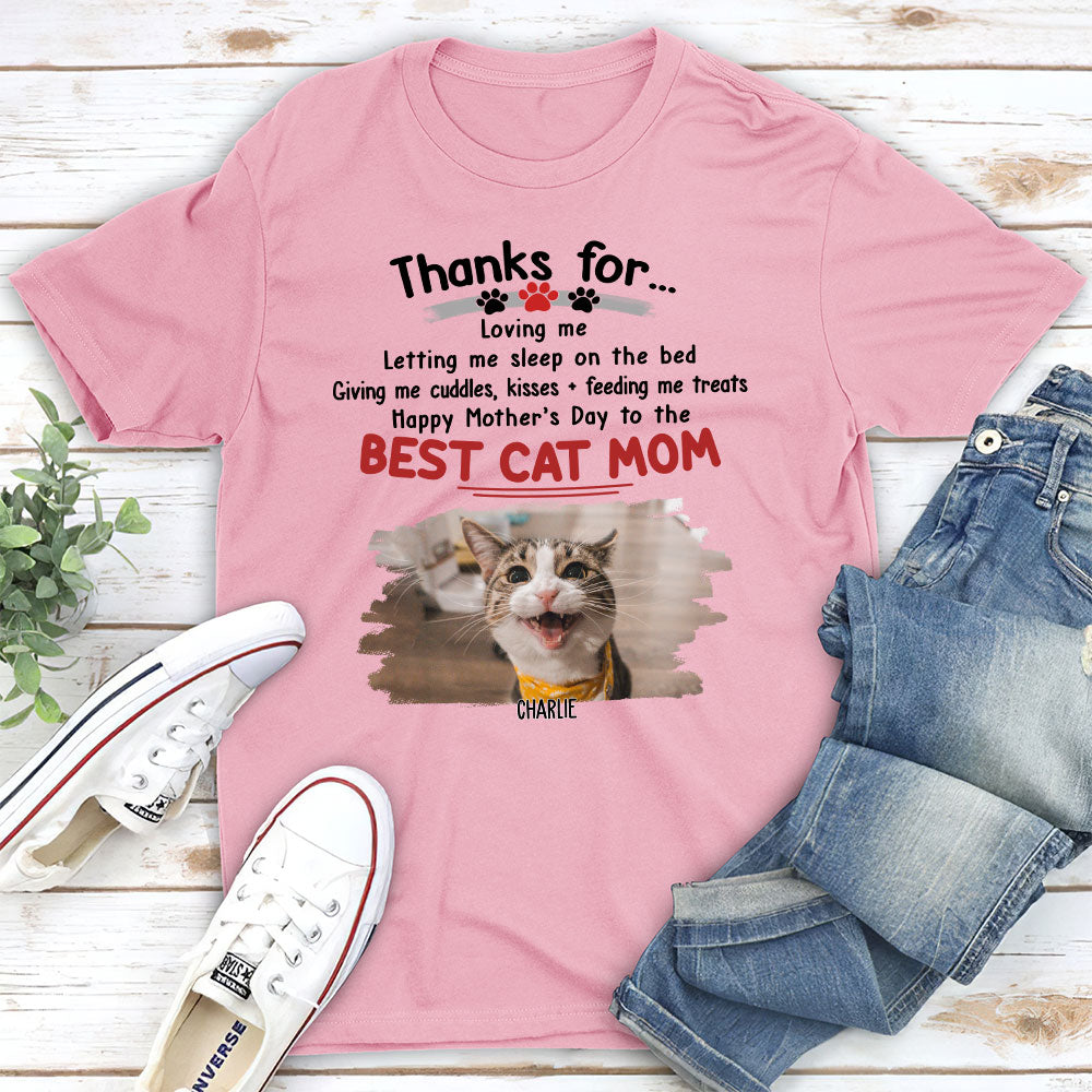 Thanks For Loving Us - Personalized Custom Unisex 5.3 oz T-shirt for Pet Lovers