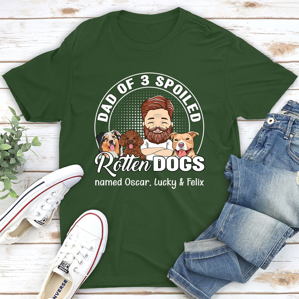 Mom and Dad of Spoiled Dogs - Premium Personalized Custom Unisex Cotton Blend T-shirt