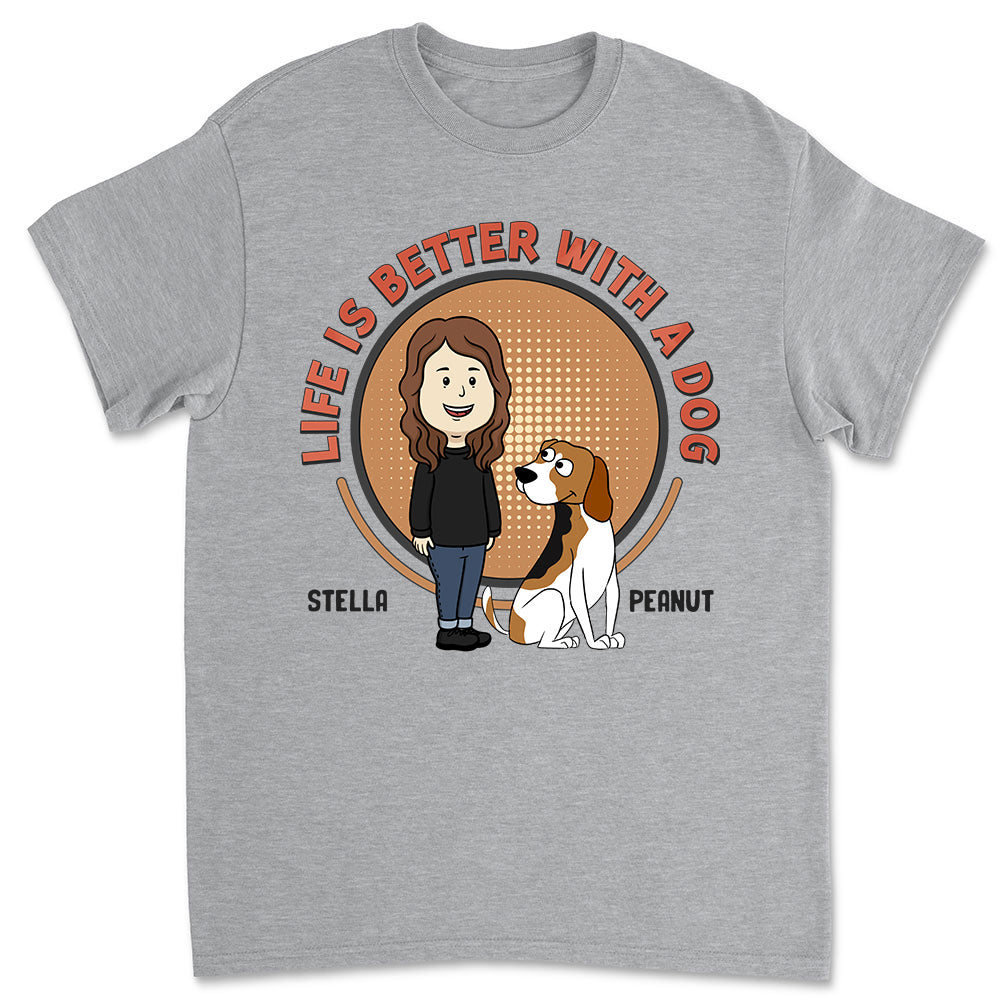 Life Is Better - Personalized Custom Unisex 5.3 oz T-shirt for Pet Lovers