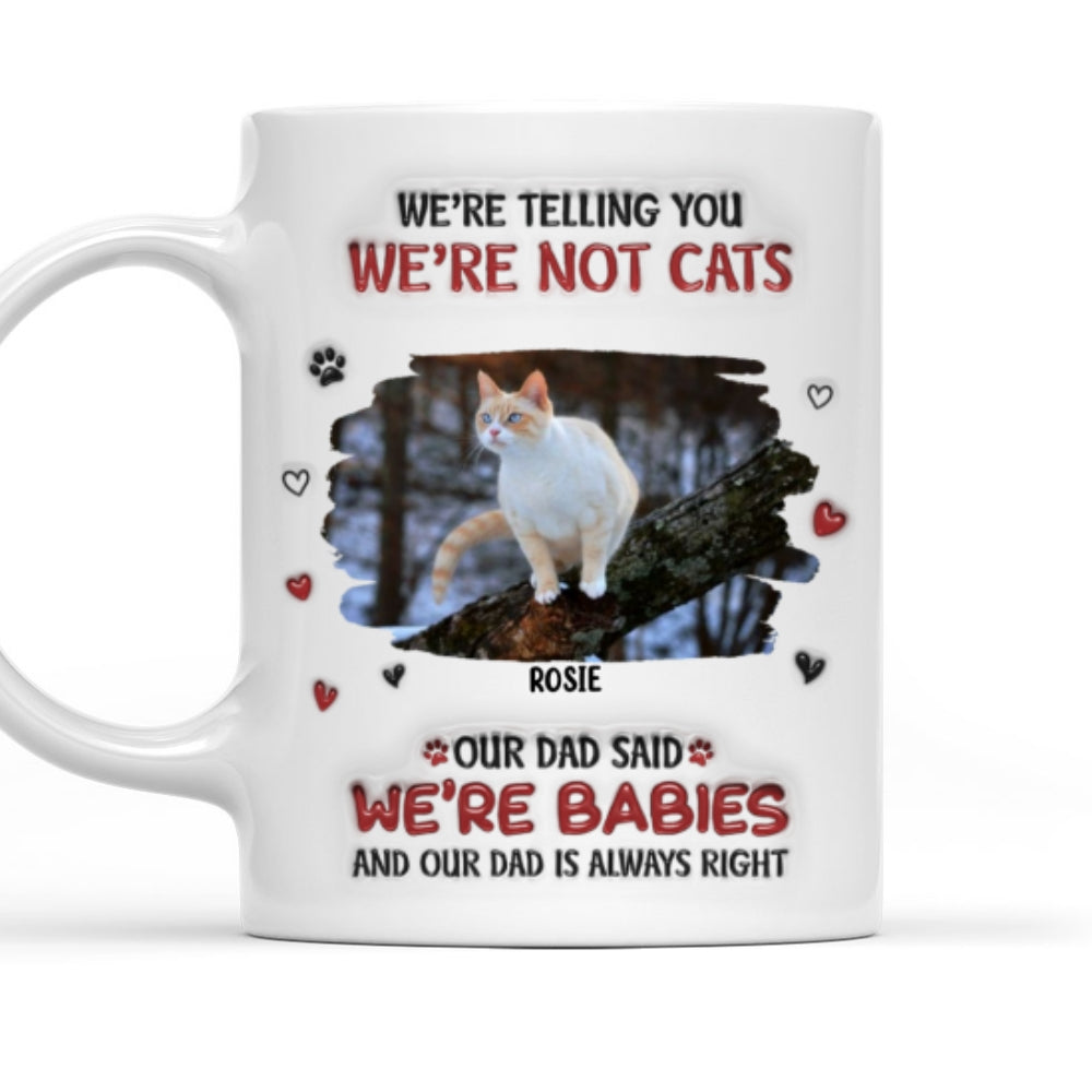 Personalized Custom 3D Inflated Effect I Am A Baby Photo Mug - 11oz and 15oz High - Quality Ceramic