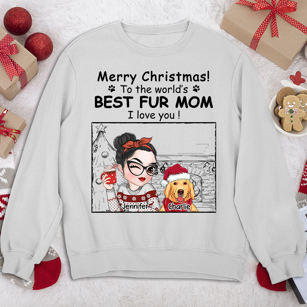 Top-Rated Personalized Custom Christmas Sweatshirt for Fur Moms
