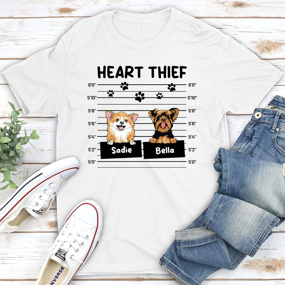 Heart Thief - Personalized Custom Unisex 5.3 oz T-shirt for Pet Lovers