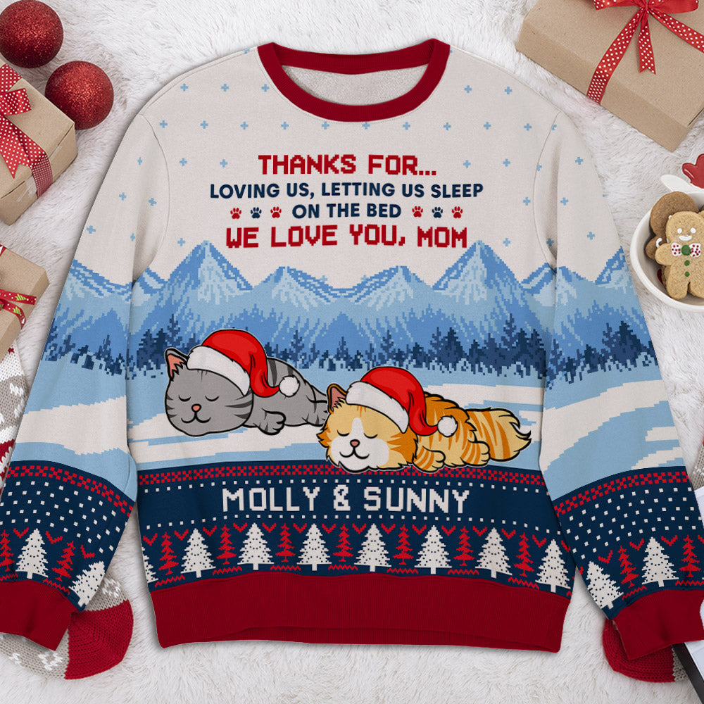 Thanks For Loving Us - Exclusive Personalized Custom All-Over-Print Unisex Sweatshirt for Pet Lovers