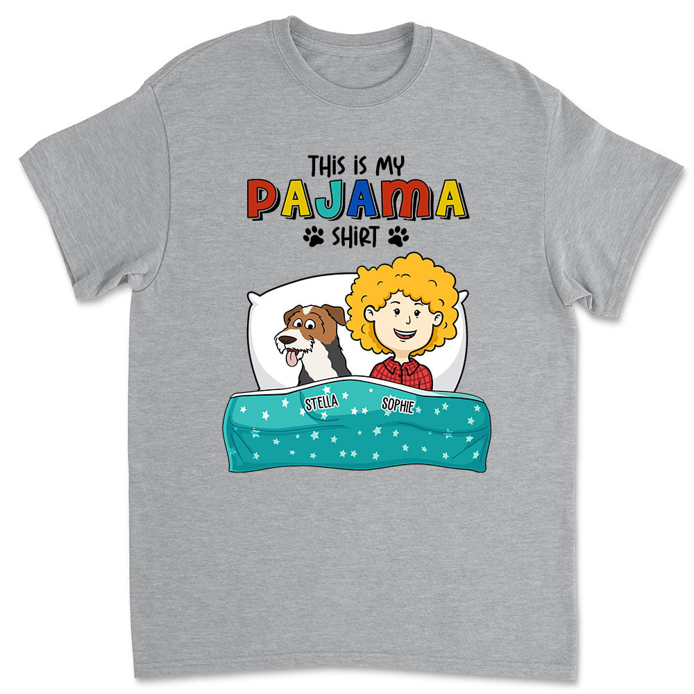 Pajama Dog - Personalized Custom Unisex 5.3 oz T-shirt for Pet Lovers