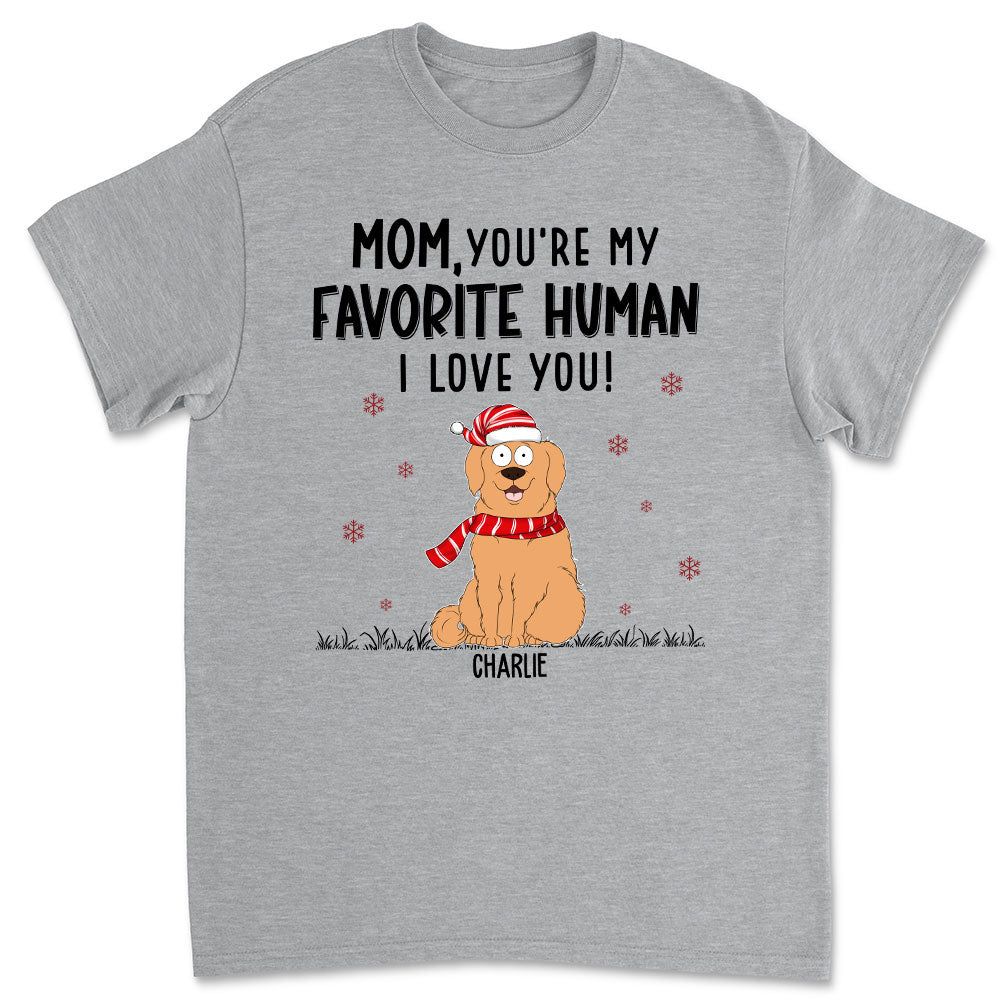 Favorite Human We Love - Personalized Custom Unisex 5.3 oz T-shirt for Pet Lovers