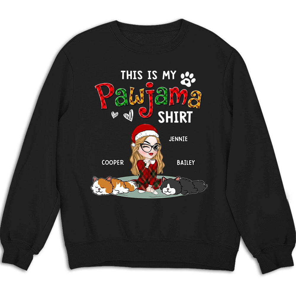 My Pawjama Shirt Cat Version 2 - Customizable Personalized Unisex 8.0 oz Sweatshirt