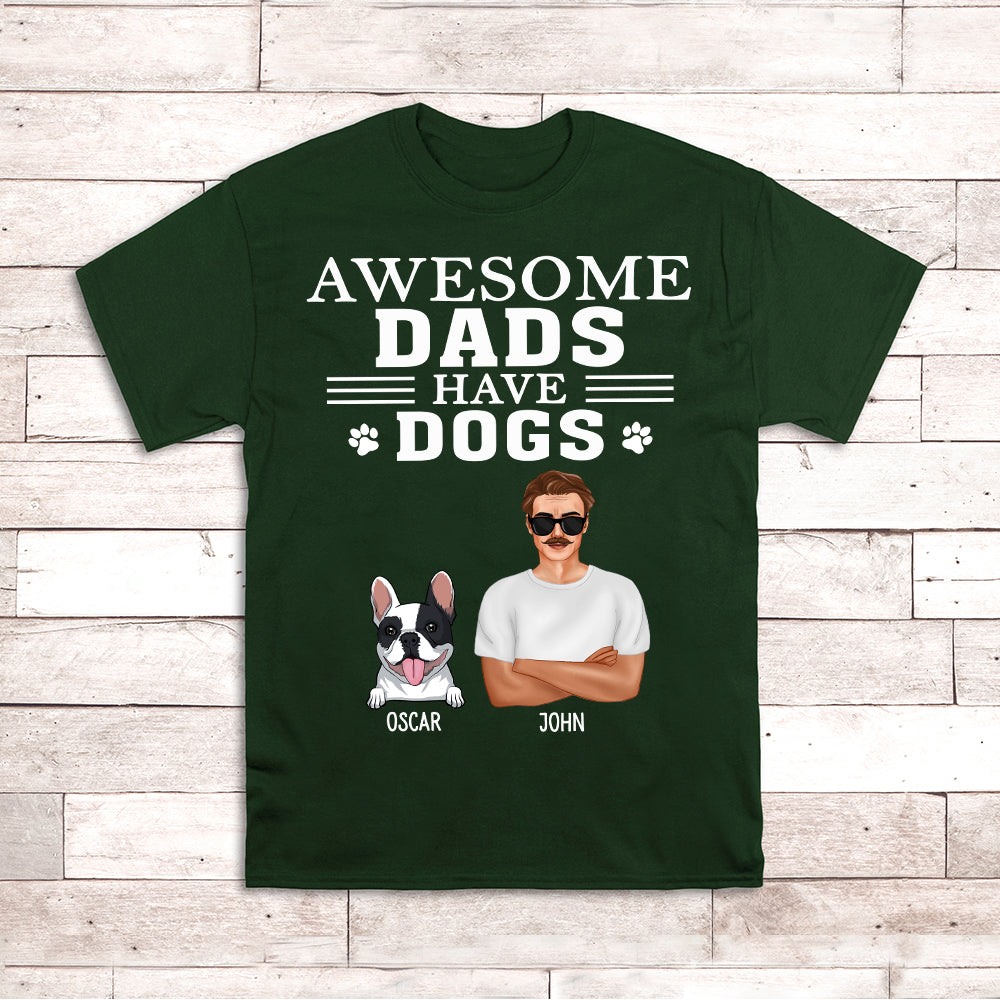Dads Have Dogs - Personalized Custom Unisex 5.3 oz T-shirt for Pet Lovers