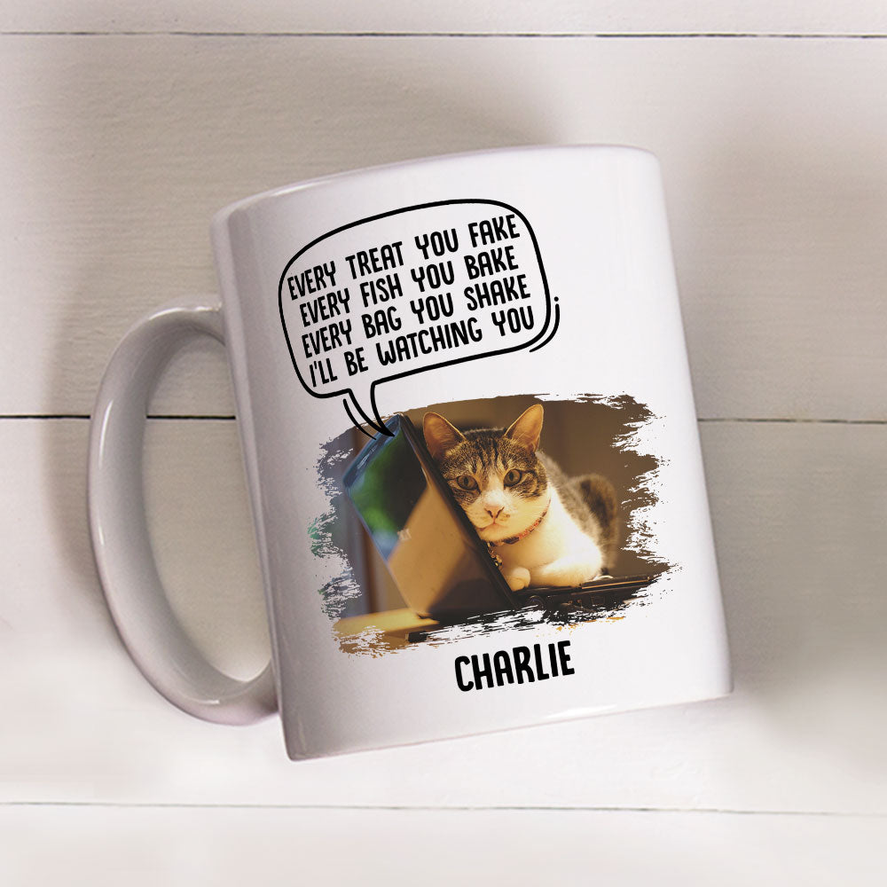 Personalized Custom 'Watching You Cat Butt' Coffee Mug - Ideal for Pet Lovers