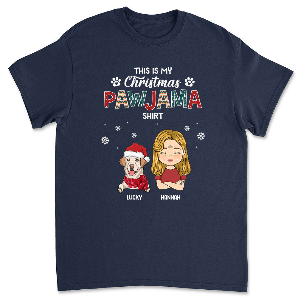 Personalized Custom Unisex Christmas Pajama T-shirt - Ideal Gift for Pet Lovers