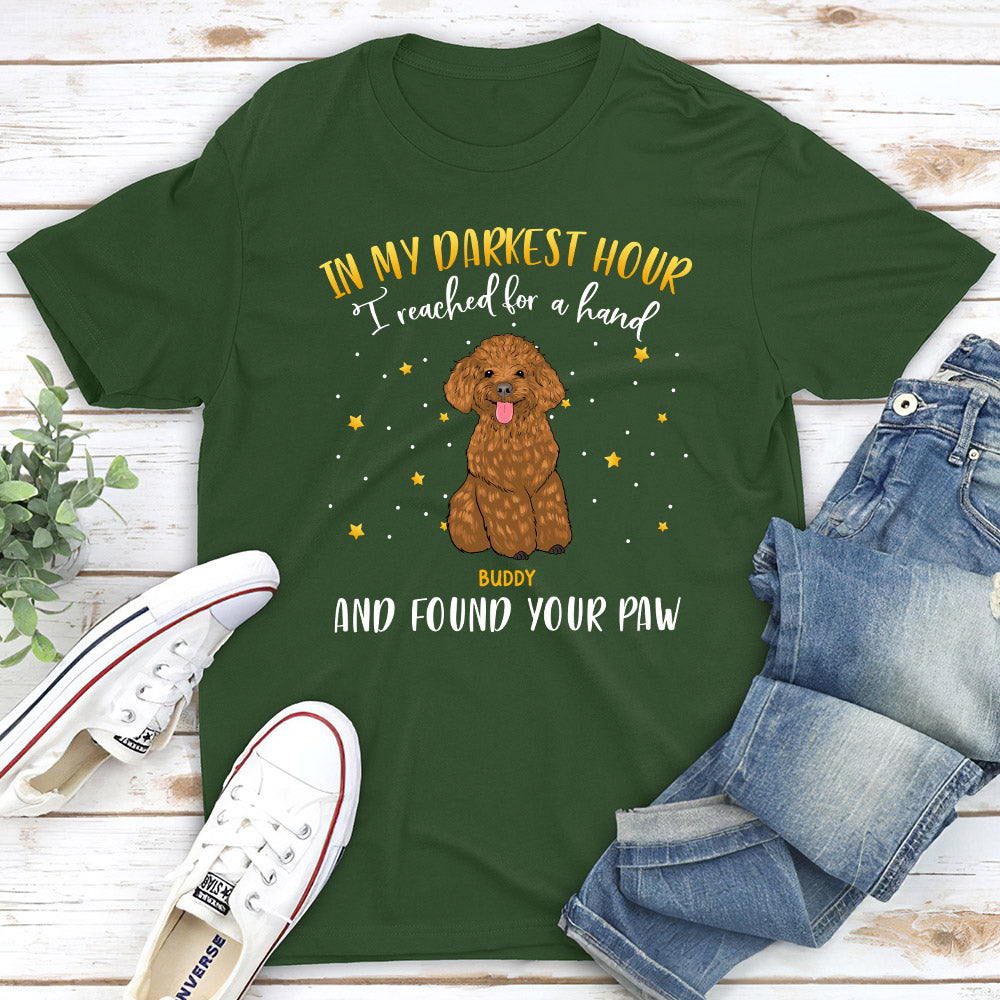 In My Darkest Hour - Personalized Custom Unisex 5.3 oz T-Shirt for Pet Lovers