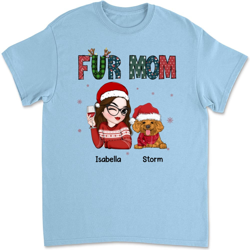 My Lovely Fur Mom - Personalized Custom Unisex 5.3 oz T-shirt for Pet Lovers
