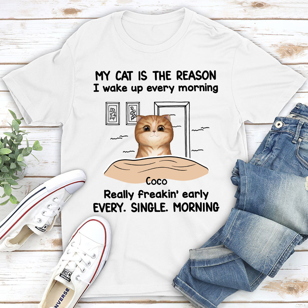 Unique Personalized Custom Unisex Wake Up Early T-shirt for Pet Lovers