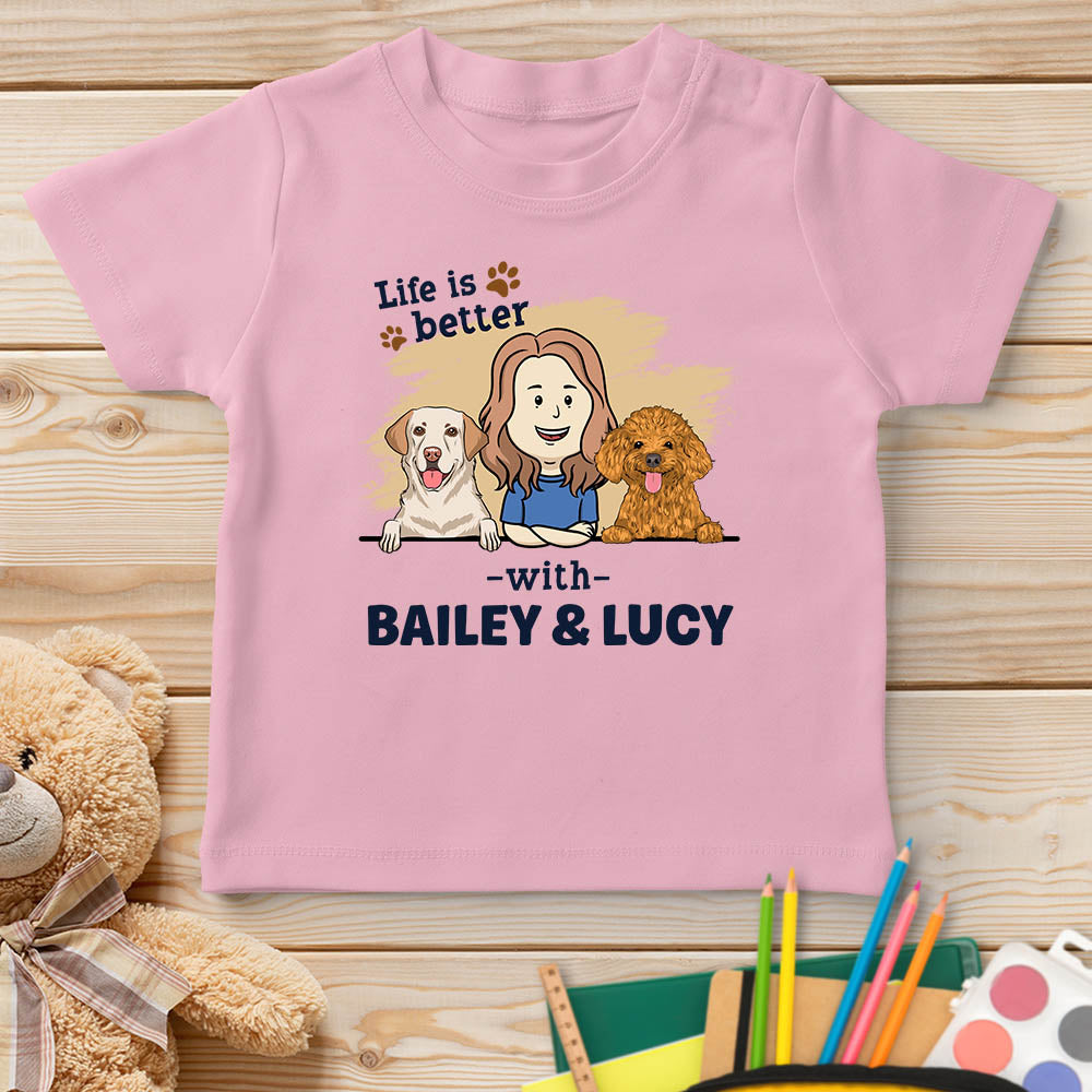 With Dog - Personalized Custom Unisex 5.3 oz Youth T-shirt for Pet Lovers