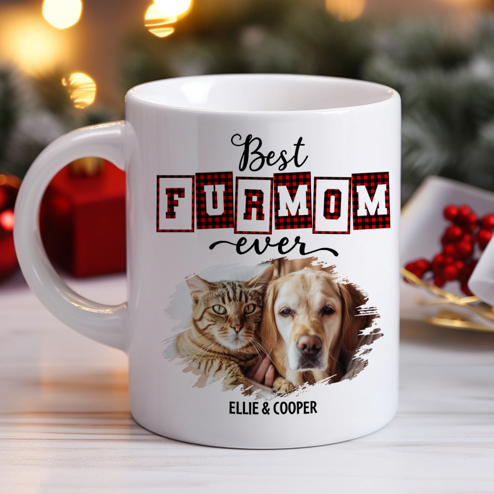 Best Fur Mom and Dad Of The Year Personalized Custom Photo Coffee Mug - 11oz & 15oz Options
