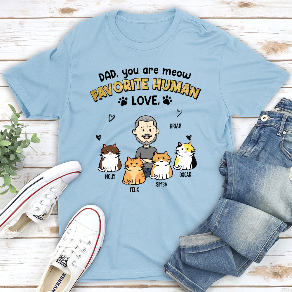 Cat Lovers' Favorite - Personalized Custom Unisex 5.3 oz T-shirt