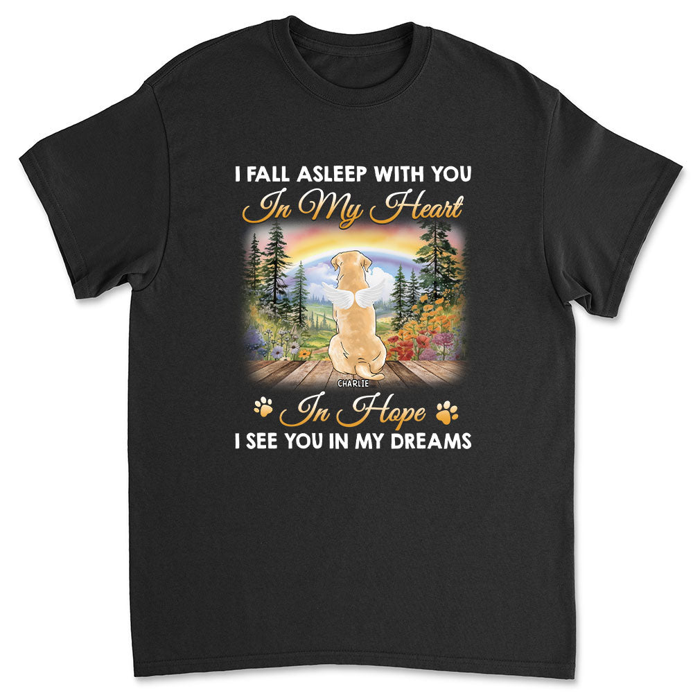 I See You In My Dreams - Personalized Custom Unisex Heavy Cotton T-shirt for Pet Lovers