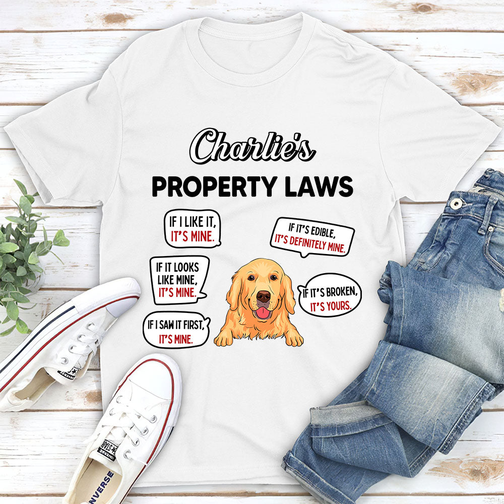 Property Laws - Personalized Custom Unisex 5.3 oz T-shirt for Pet Lovers