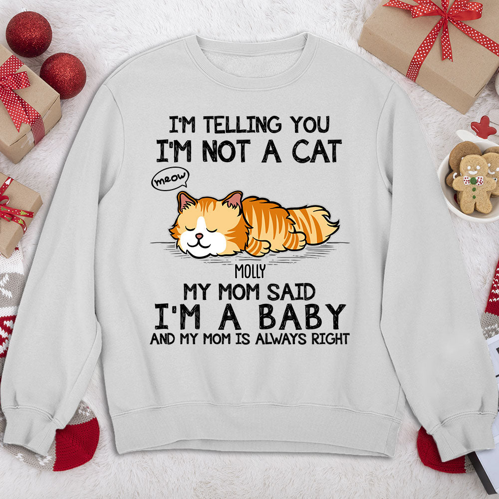 Unique Personalized 'I Am Not A Cat' Custom Unisex 8.0 oz Sweatshirt