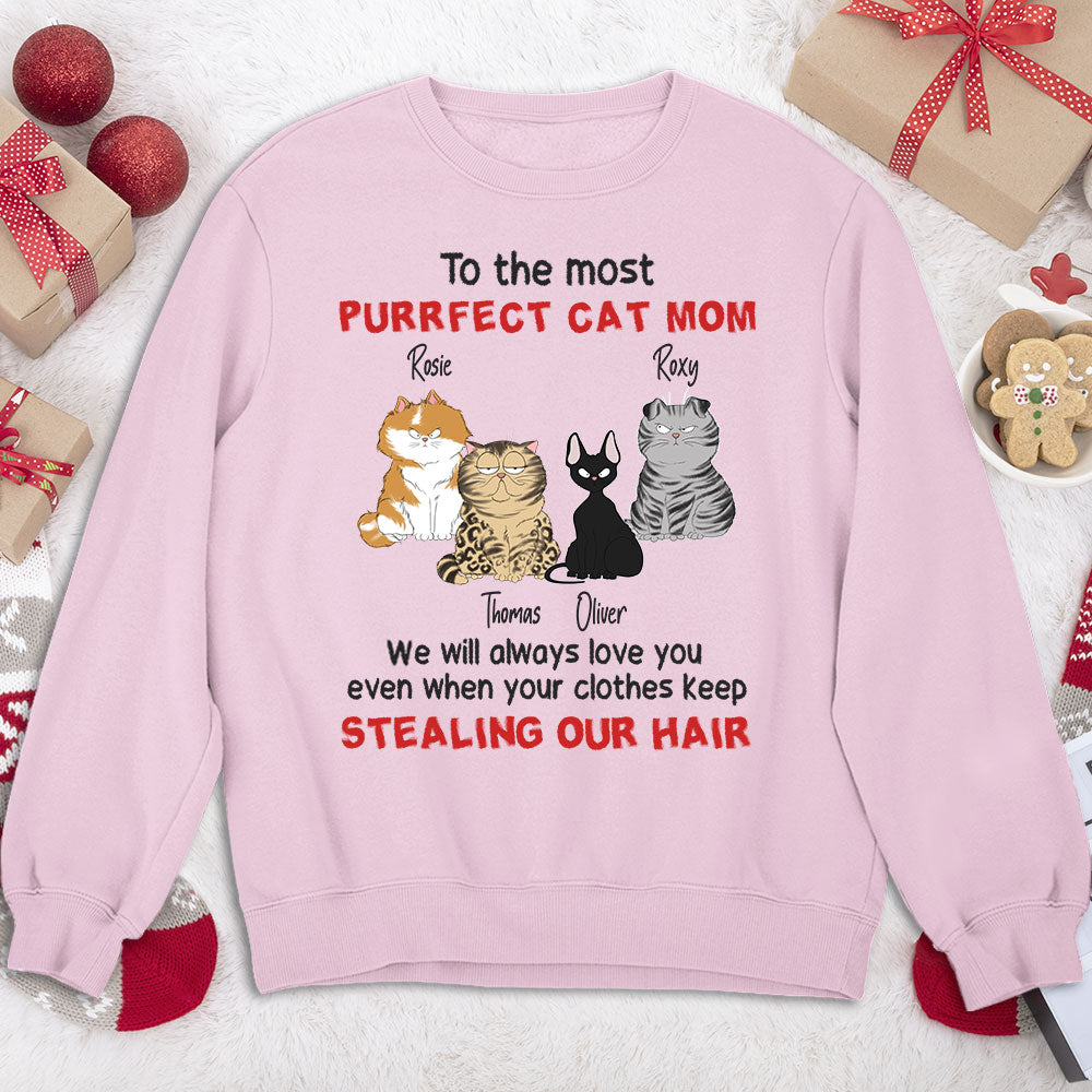 To The Most Purrfect Cat - Customizable Personalized Unisex 8.0 oz Sweatshirt for Pet Lovers