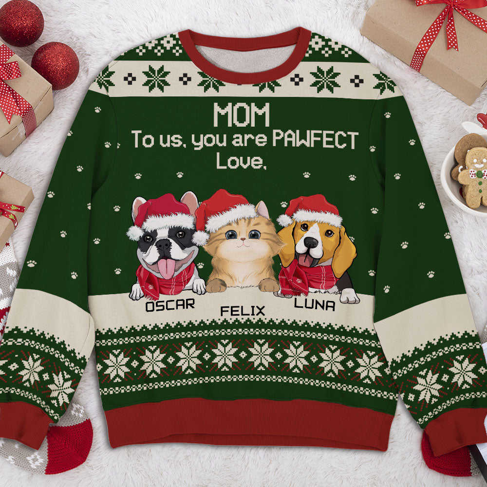 You Are Pawfect - Personalized Custom All-Over-Print Unisex 8.8 oz Polyester Blend Sweatshirt for Pet Lovers