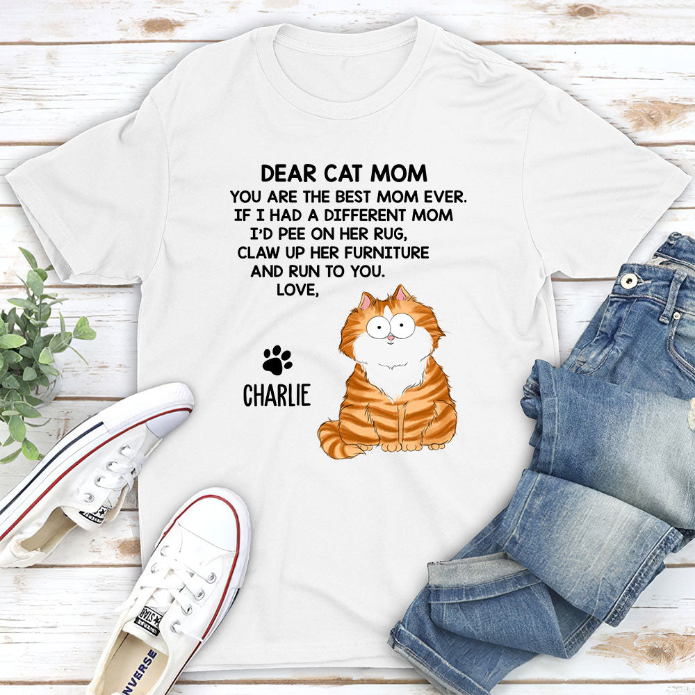 Unique Personalized Custom Unisex 5.3 oz Claw Up Her Furniture T-shirt for Pet Lovers