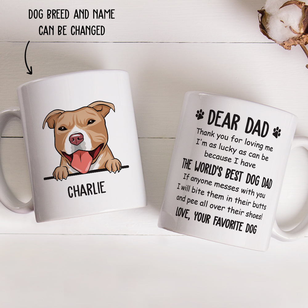 World's Best Dog Dad - Exclusive Personalized Custom Coffee Mug for Pet Lovers